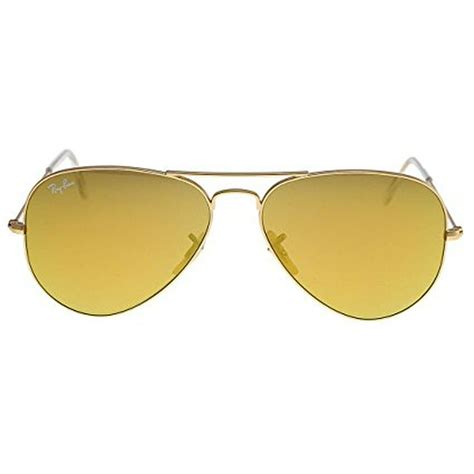 Ray Ban Original Rb3025 112 93 Aviator Non Polarized Sunglasses Matte Gold Frame Gold Mirror