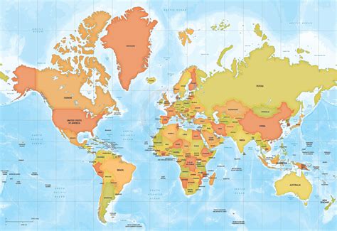 2023 World Map Political High Resolution 2022 World Map With Major