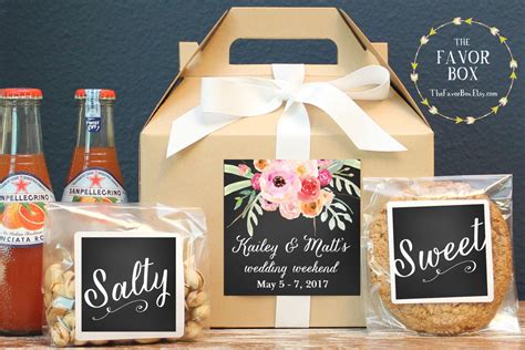We know the wedding weekend is super busy, but these guests have traveled a great distance and at personal cost just for you! Set of 6-Out of Town Guest Box / Wedding Welcome Box ...