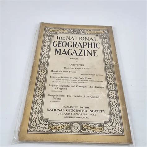 National Geographic Magazine March 1919 No Insert 899 Picclick