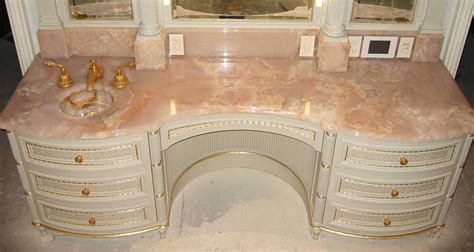 The onyx vanity tops have a graceful atmosphere. Custom Vanity Tops - MARBLE ONYX GRANITE & TERRAZZO