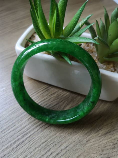 Jadeite Bangle Certified Imperial Green And Icy Lovely Burmese