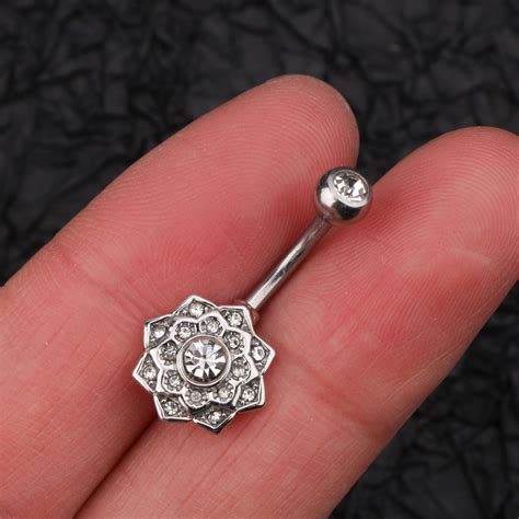 14g 5pcs Silver Belly Button Rings Belly Rings Barbells Etsy