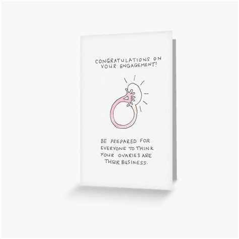 Congratulations On Your Engagement Your Ovaries Are Now A Conversation Topic Greeting Card