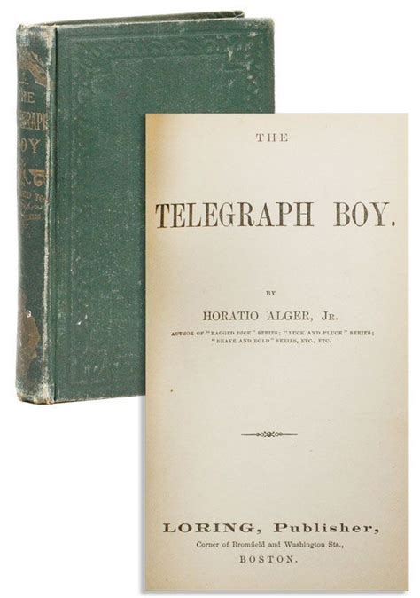 The Telegraph Boy By Alger Horatio Jr 1879
