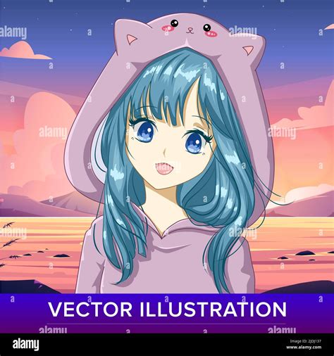 feliz y hermosa chica con amor dibujos animados ilustración de diseño de carácter vector