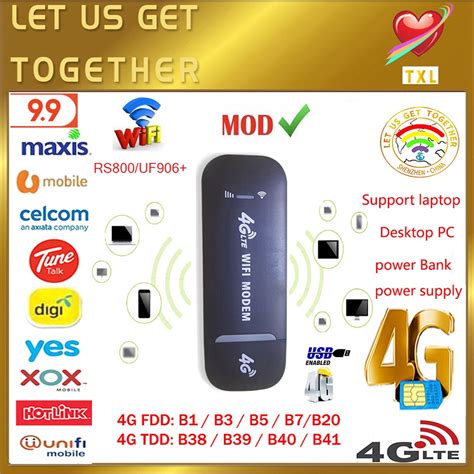 Modified Usb Wifi 4glt Portable Mifi Unlimited Data Hotspot Wireless