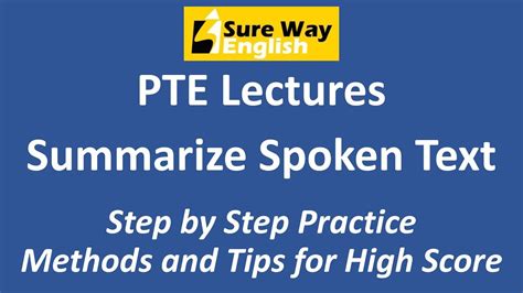 PTE Summarize Spoken Text Practice Questions PTE Listening YouTube