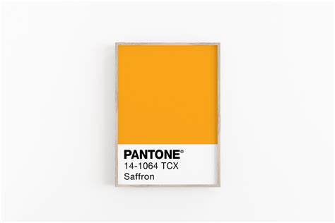 Saffron Pantone Poster Printable Wall Art Digital Download Etsy