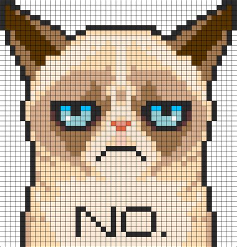 Cat Pixel Art X Grid Anna Long
