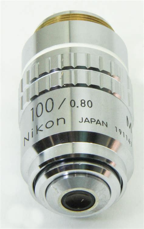 10788 Nikon 100x Microscope Objective Lens M Plan 100 080 Elwd 2100