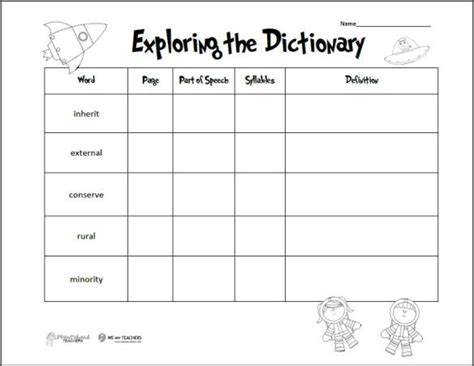 Exploring The Dictionary Practice Printable Squarehead Teachers