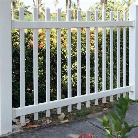 Azembla 4 Ft X 6 Ft White Vinyl 15 In Unassembled Picket Fence