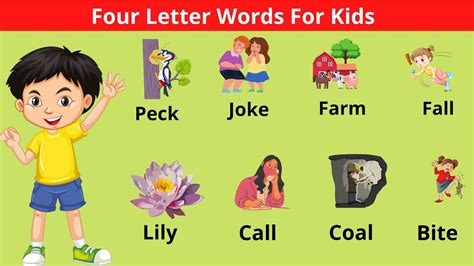 Four Letter Words Four Letter Words Learn English For Kids 4