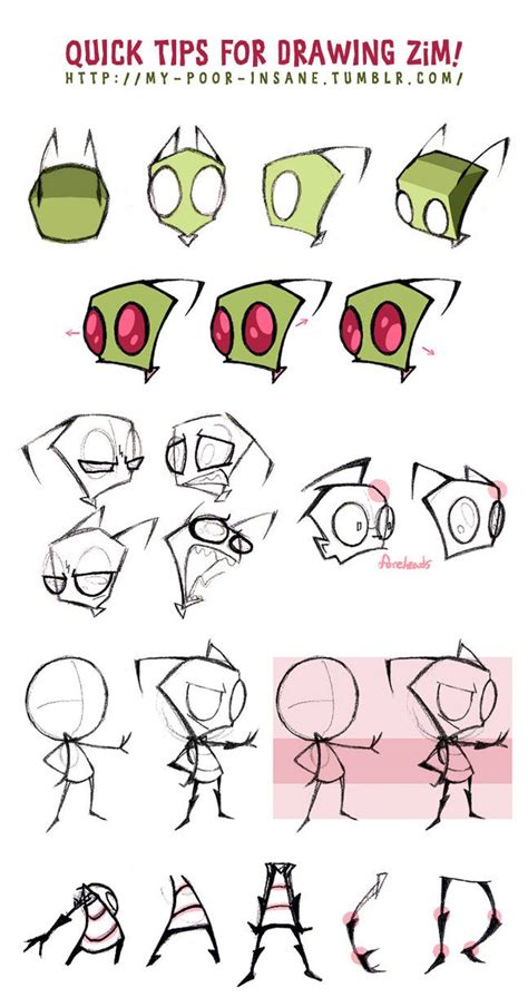 How To Draw Gir From Invader Zim At How To Draw