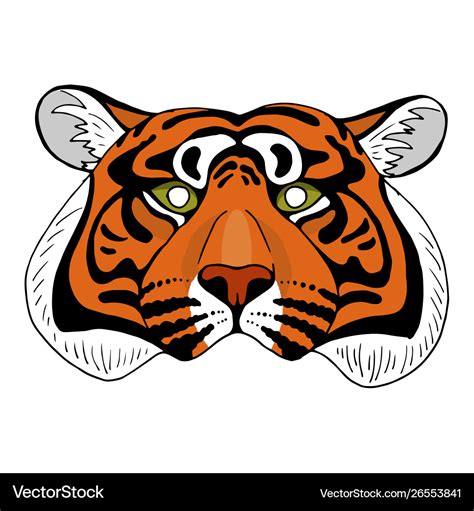 Friendly Tiger Clipart Mask