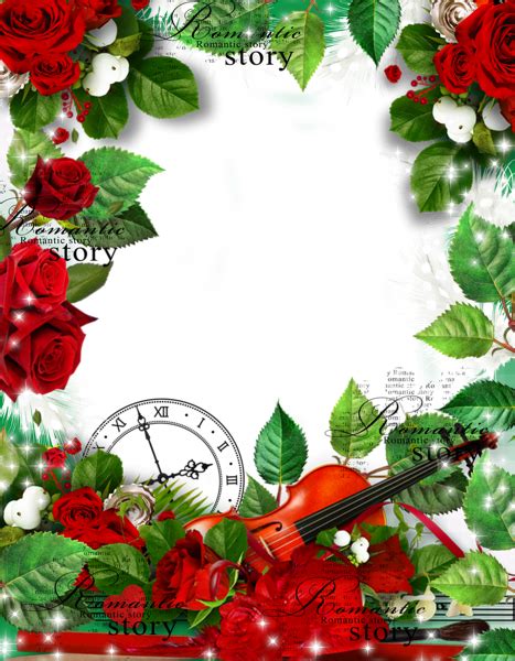 Romantic Story Transparent Frame With Red Roses Gallery