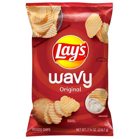 Lays Wavy Original Potato Chips Shop Chips At H E B