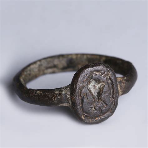 Roman Bronze Signet Ring Ancient Roman Antiquities Ancient