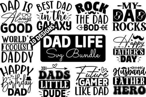 Dad Life Svg Designs Bundle Graphic By Mkdesign Store · Creative Fabrica