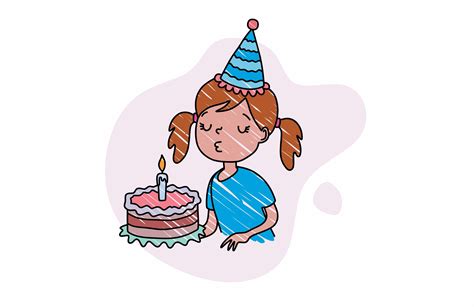 Blowing Out Birthday Candles Graphic By Etinurhayati0586 · Creative Fabrica