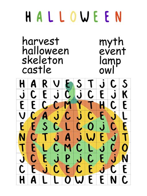 19 Free Halloween Word Search Printables Parade