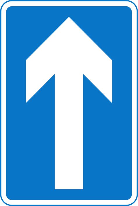 Free Clipart Roadsign One Way Symbol