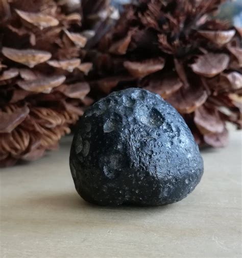 Tektite Meteorite Stone Natural Black Tibetan Tektite Round Etsy