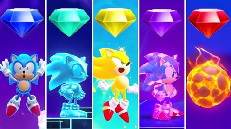 Sonic Superstars All Chaos Emerald Power Ups And Special Stages Youtube