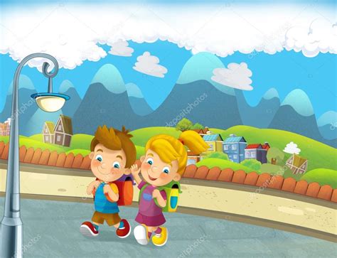 Vídeo educativo para niños con el que aprenderán los cinco sentidos del cuerpo humano. Dibujos: dibujo de un niño caminando en el parque | Escena ...