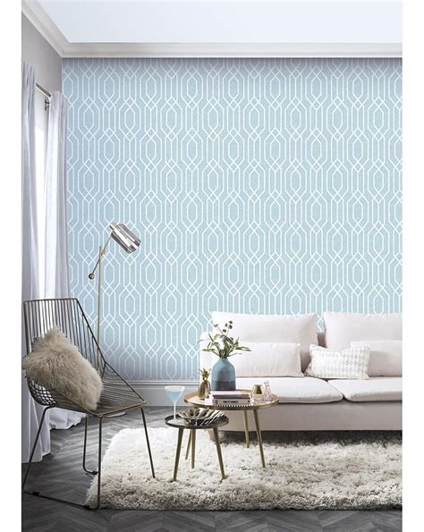 Arthouse New York Geo Wallpaper Teal Wallpaper Accent Walls In
