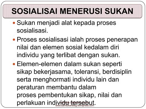 Sukan dan sosialisasi