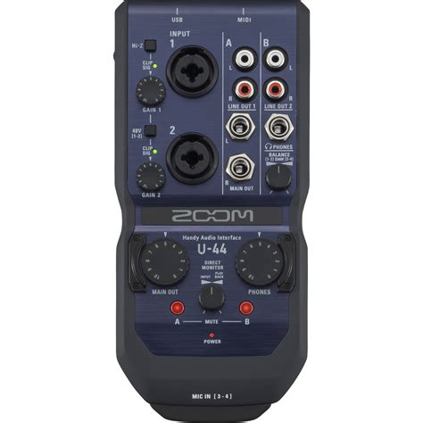 Zoom U 44 Handy 4 In4 Out Audio Interface Zu44 Bandh Photo Video