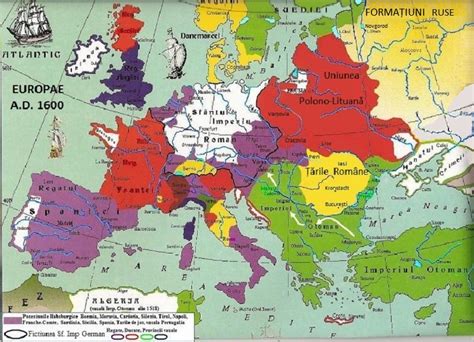 Historical Map Of Europe At 1600