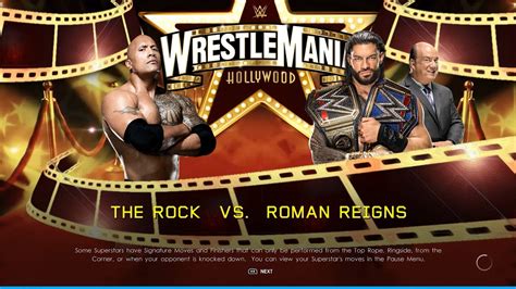 Wwe 2k22 Wrestlemania 39 Undisputed Wwe Universal Champion Match The Rock Vs Roman Reigns Youtube