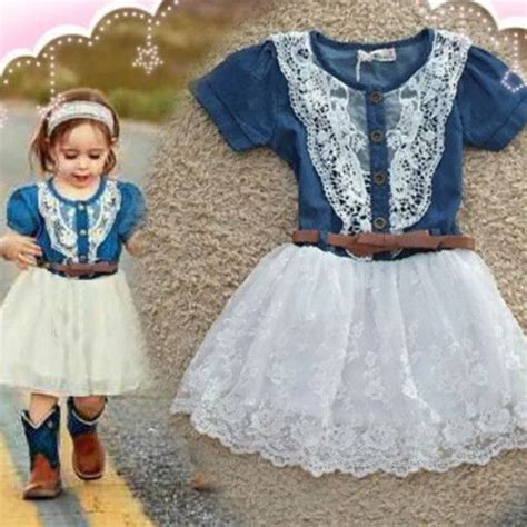 New Denim Dress For Toddler Girls Western Vintage Dress For Little