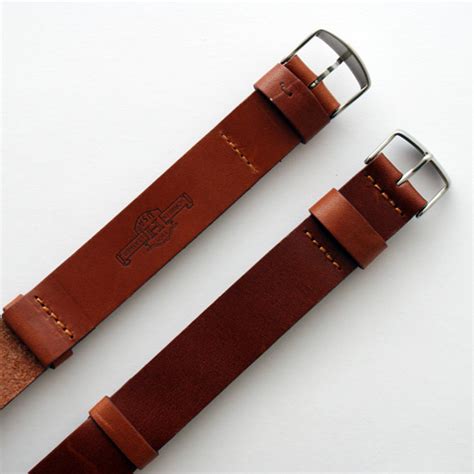 Historical nato watch straps produced by phoenix in uk. Reddish Brown Leather NATO Watch Strap : Chromexcel ...
