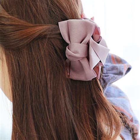 Bow Tie Lady Headwear Hair Claws Jaw Clips Girls Long Thick Hair Women