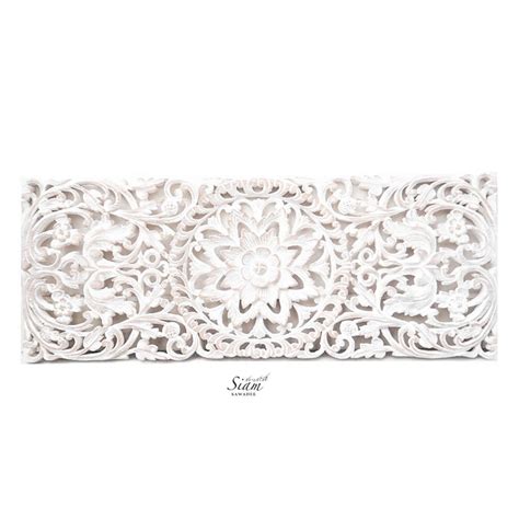 Buy Floral Carved Wooden Wall Art Panel Online
