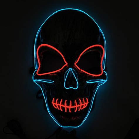 Cheap Halloween Mask Led Light Up Funny Masks Halloween Cosplay Costume