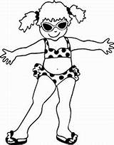 Suit Bathing Child Kids Drawing Decals Stuff Getdrawings Custom Signnetwork sketch template