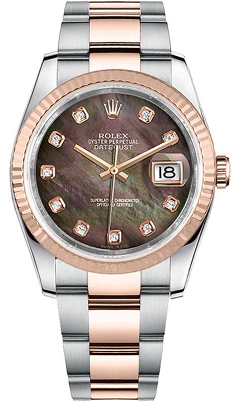 Enter this year's datejust 41, released at baselworld in a swathe of yellow and everose rolesor models, with options including fluted and polished bezels, numerous dials and either the classic oyster or the new and. 116231 Rolex DateJust Oyster Perpetual 2 Tone Watch MOP ...