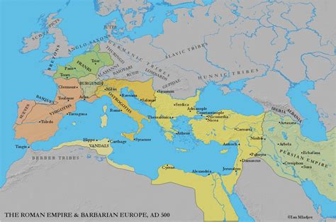 χάρτης της βυζαντινής αυτοκρατορίας γύρω στο 500 μ Χ Dna History Ap