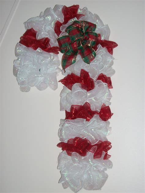 Love Making Deco Mesh Candy Canes Deco Mesh Christmas Wreaths Candy
