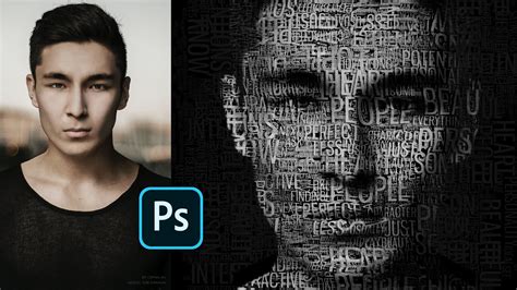 Creative Text Portrait Effect In Photoshop Photoshop Tutorial Youtube