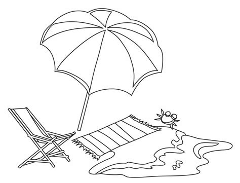 Coloring Pages Of A Beach Umbrella Coloring Home