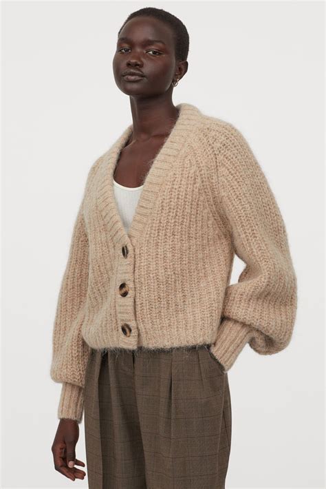 Knit Wool Cardigan Best Puff Sleeve Sweaters Popsugar Fashion Photo 13