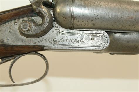 Engraved Colt Model 1878 Double Barrel Hammer Shotgun Antique009