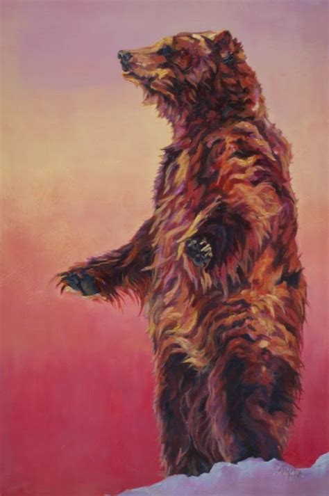 Colorful Contemporary Wildlife Art Bear Painting Ray By Contemporary