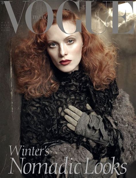 Karen Elson Steven Meisel Vogue Italia October 2011 Winters Edge — Anne Of Carversville